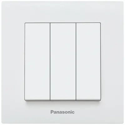 Intrerupator triplu Karre Plus Panasonic alb