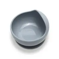 Bol de hranire din silicon natural cu ventuza 6 luni+ Grey
