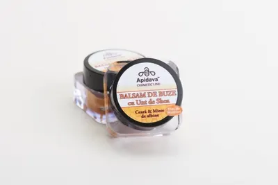Balsam de Buze cu Miere, Ceara de Albine, Unt de Shea si Ulei de Morcov, 10 ml, Apidava