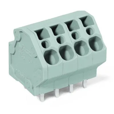 PCB terminal block; 4 mm²; Pin spacing 5 mm; 10-pole; CAGE CLAMP®; 4,00 mm²; gray