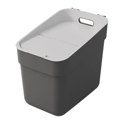 Coș de gunoi gri închis de reciclat din plastic reciclat 20 l Ready To Collect – Curver