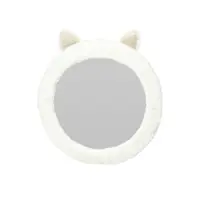 Oglindă decorativă, pentru camera copilului, model pisicuță, 31 cm, culoarea alb