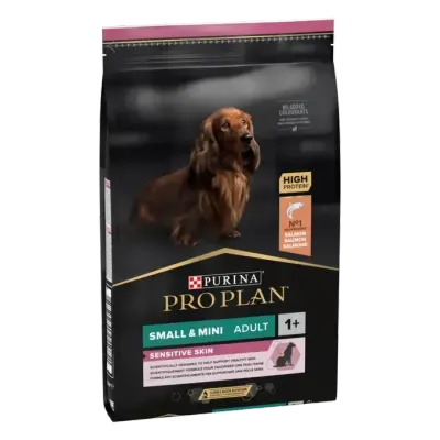 Hrana uscata pentru caini Pro Plan Small Mini Adult Sensitive Skin cu somon 3 kg
