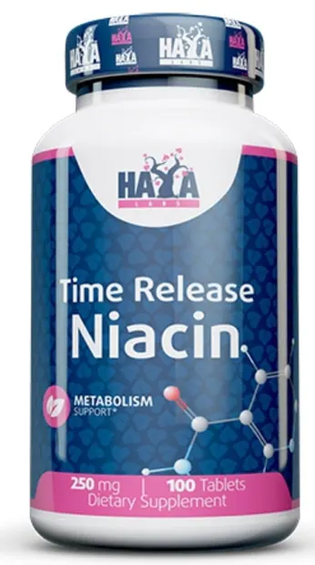 Time Release Niacin, 250 mg, 100 tablete, Haya Labs