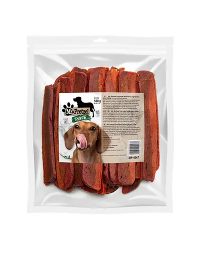 Recompense câini mix carne vită miel cerb pentru câini mofturoși MR. PRETZEL 500g