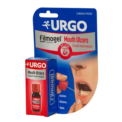 Gel anti afte si rani bucale mici Filmogel, Urgo | 6 ml