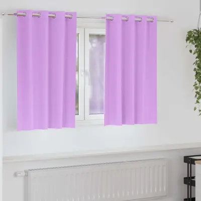 vidaXL Perdele Opaque cu Inel 2 buc. Violet 140 x 140 cm Poliester