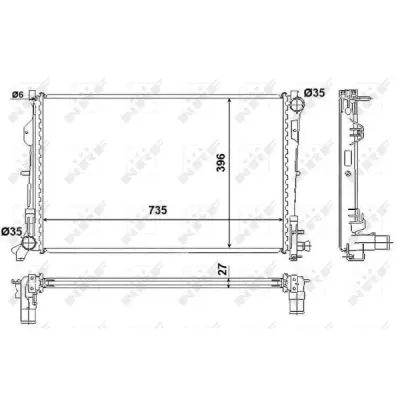 Radiator, racire motor NRF 58230