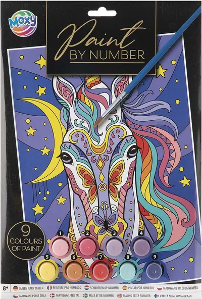 Kit de vopsea după număr Moxy - Unicorn