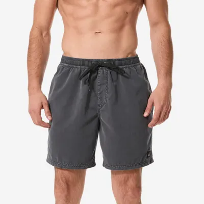 Șort de baie surf Quiksilver semi-lung 17' talie elastică Negru Bărbați