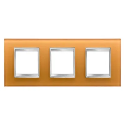 Placa ornament CProiector HORUS LUX international - IN GLASS - 2+2+2 modul HORIZONTAL - OCHRE - CProiector HORUS
