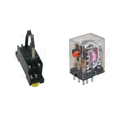 Pachet Soclu Releu RSPYF-08A + Releu Mini RM09 (48V AC)