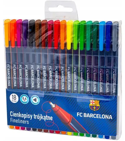 Set de carioci Astra FC Barcelona - 0,4 mm, 18 culori