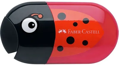 Ascuțitoare dublă Faber-Castell - Gărgăriță, cu rezervor și radieră