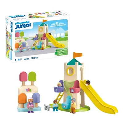 Playmobil PM71703 Playmobil Junior Turn De Aventura Cu Stand De Inghetata