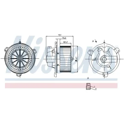 Ventilator, habitaclu NISSENS 87056