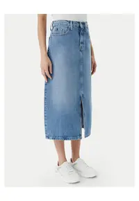 Fusta denim femei albastru