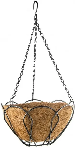 Ghiveci suspendat Palisad - 690018, 25 cm, cu coș de cocos