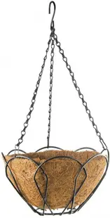 Ghiveci suspendat Palisad - 690018, 25 cm, cu coș de cocos