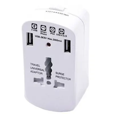 Adaptor Universal Priza V-Tac (uk,us,eu) cu Protectie si 2usb 2.1a Cod: 8704