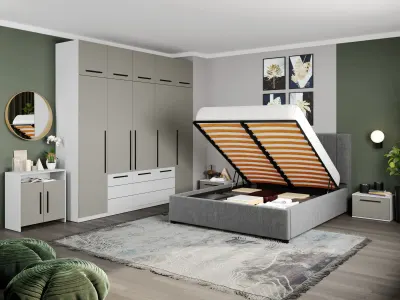 Set Mobila Dormitor Casmir / Alb Soares C30