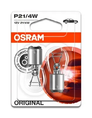 Set 2 Becuri 12V P21 4W Original Blister Osram