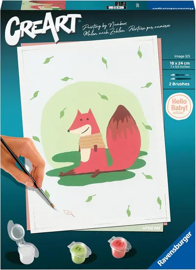 Set de pictură pe numere Ravensburger CreArt - Vulpea mică