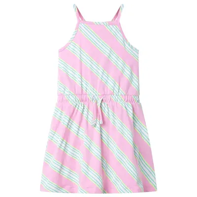 Rochie pentru copii cu șnur, fără mâneci, roz, 116