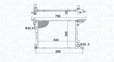 Radiator racire motor potrivit FIAT TIPO 1.4 10.15