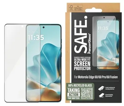 Protector de sticlă SAFE - Ultra Wide Fit, Motorola Edge 60, transparent