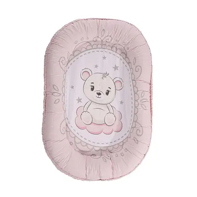 Cuib pentru bebelusi 92 x 58 cm Lorelli Ursulet Roz