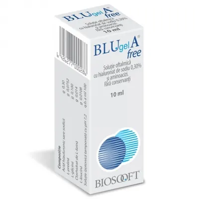 Solutie oftalmica Blu Gel A Free, Biosooft | 10 ml