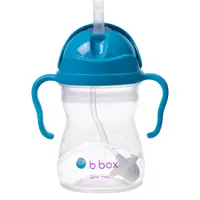 Cana cu pai pentru 6 luni+ Albastru, 240ml, Bbox