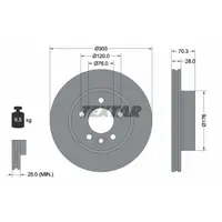 Disc frana TEXTAR 92288403