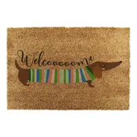 Covoraș de intrare din fibre de nucă de cocos 40x60 cm Welcome Sausage Dog – Artsy Doormats