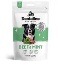 Recompense pentru caini Pet s Dessert Dentaline Sticks cu vita menta 120 gr