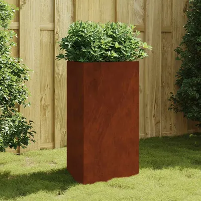 vidaXL Jardinieră de grădină, 50x43x75 cm, oțel corten