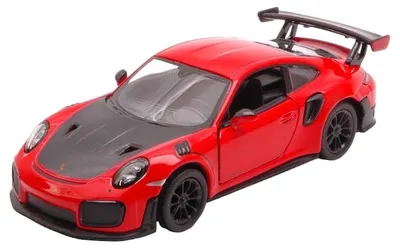 Mașinuță de metal Kinsmart - Porsche 911 GT2 RS, 1:36, roșu-negru