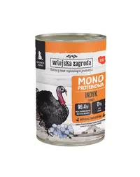 WIEJSKA ZAGRODA Hrană umedă monoproteică cu curcan pentru căței, 400 g
