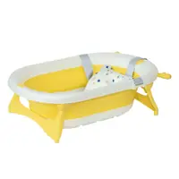 HOMCOM Cadă Pliabilă pentru Bebeluși 0-3 Ani, cu Indicator de Temperatură și Pernuță, Alb, 81.5x50.5x23.5 cm, Design Ergonomic | Aosom Romania