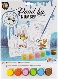 Set de desen cu numere Grafix - Albastru