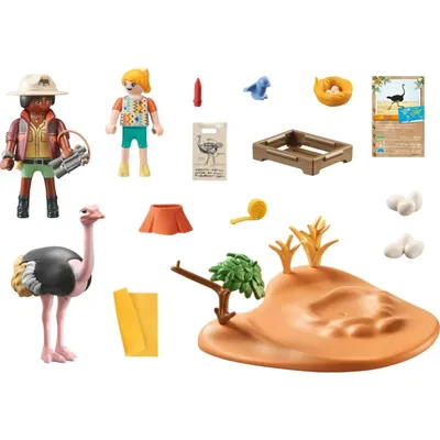 Set 3 figurine cu accesorii - Wiltopia - Cuib de strut