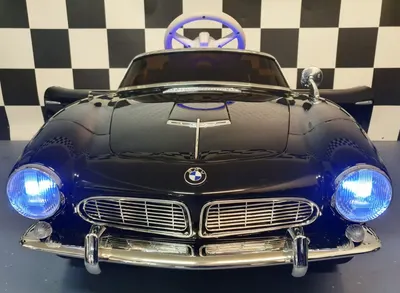 Masinuta electrica pentru copii BMW 507 Negru Metalic, 12V, licenta oficiala, design clasic, telecomanda 2.4G