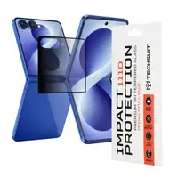 Folie de protectie Ecran Exterior Privacy Techsuit pentru Samsung Galaxy Z Flip8 F776, Sticla Securizata, Full Glue, 111D