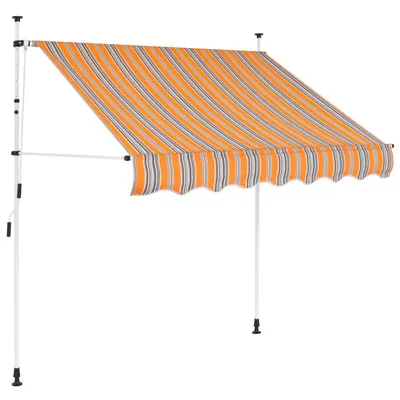 Gossi copertina retractabila manual, dungi galben si albastru, 200 cm
