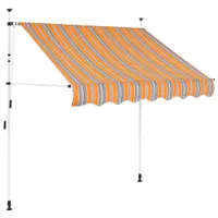 Gossi copertina retractabila manual, dungi galben si albastru, 200 cm