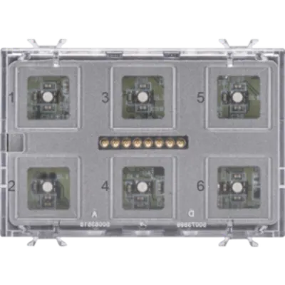 Push Button Panel Module - Easy - Touch - 6 Canale - 3 Module - With Interchangeable Symbol - Chorus