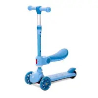 Trotineta cu 3 roti, sezut si anvelope cu lumini Lorelli Speedster Albastra