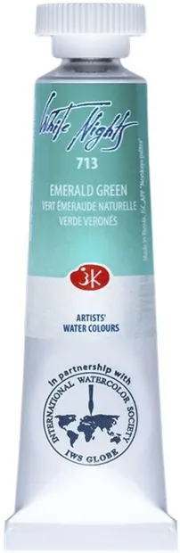 Vopsea de acuarelă Paleta Nevskaya Leningrad, Nopti albe - 713, Verde smarald, 10 ml