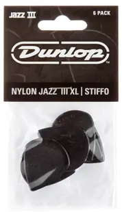 Pene pentru chitară Dunlop - Jazz III XL, Stiffo, 1.38 mm, 6 buc. , negre
